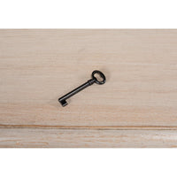 Single black key from the stone painted credenza.