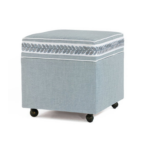 Storage Ottoman Cube - Sky Blue