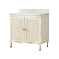 Swedish Neoclassic marble top vanity front view.