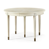 Round Swedish painted dining table, compact form.