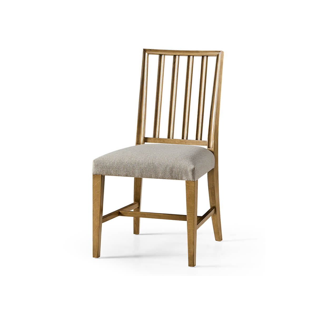 Swedish side chair front angle view, bleached cherry wood.