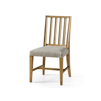 Swedish side chair front angle view, bleached cherry wood.