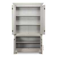 Tall cabinet, front open doors, full interior view.