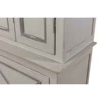 Close-up of cabinet corner detail.
