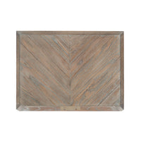 Tapered ash modern nightstand top view.