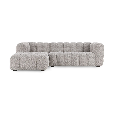 Two-Piece Textured Sectional With Chaise - Gray