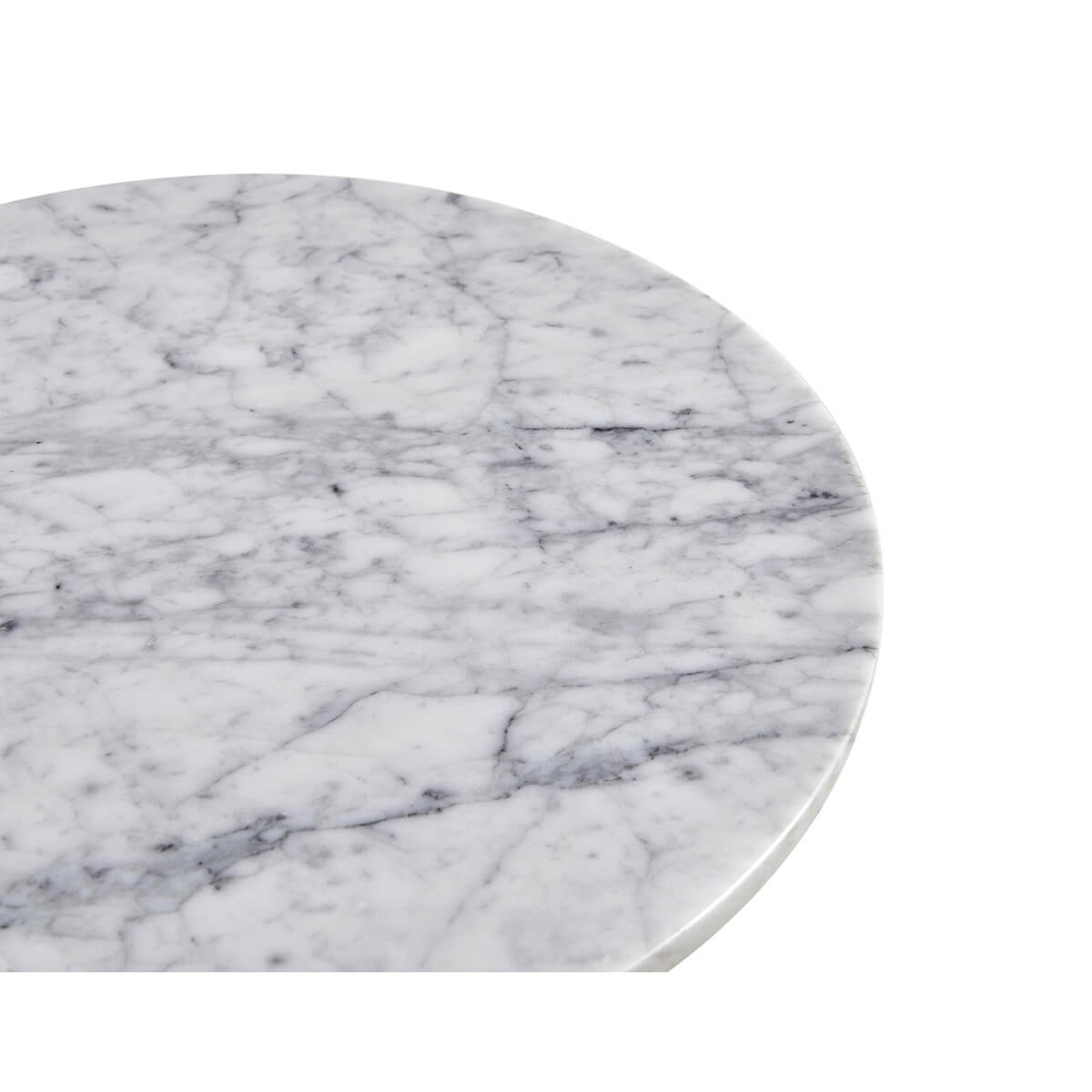 Close-up of marble texture on accent table top.