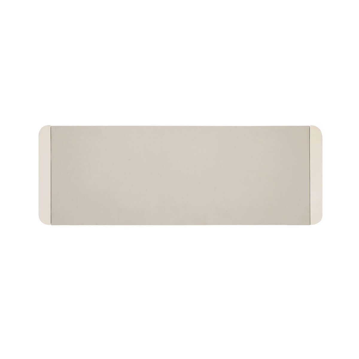 Top view of three-drawer modern dresser surface.