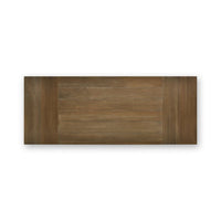 Top-down view of table surface, visible wood grain.