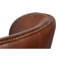 Close-up of chair top nailhead trim detail.