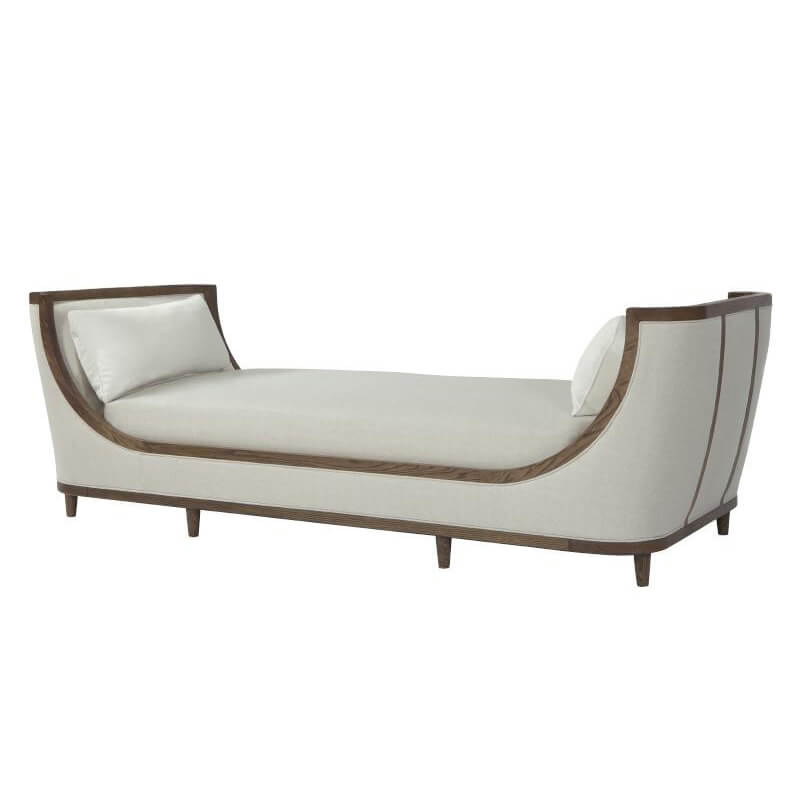 Transitional Ventana Daybed angled view with cushions.