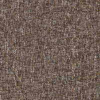 Close-up of the Bronzed Cocoa bench’s textured woven upholstery in brown and gray tones