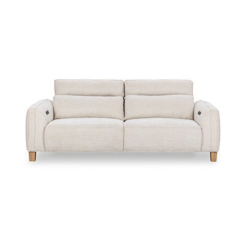 Upholstered Reclining Sofa in a Coastal Cream