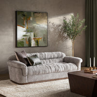 Upholstered Sofa with Ruched Cushions, view 7