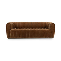 Velvet Sofa with Channel Back - Bronze