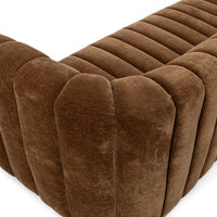 Velvet Sofa with Channel Back - Bronze, view 4