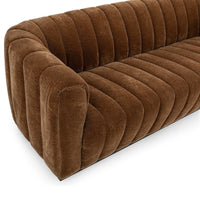 Velvet Sofa with Channel Back - Bronze, view 5