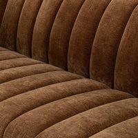 Velvet Sofa with Channel Back - Bronze, view 8
