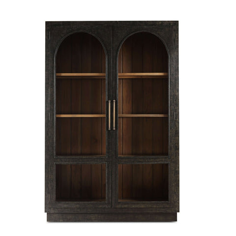 Vintage Black Display Cabinet