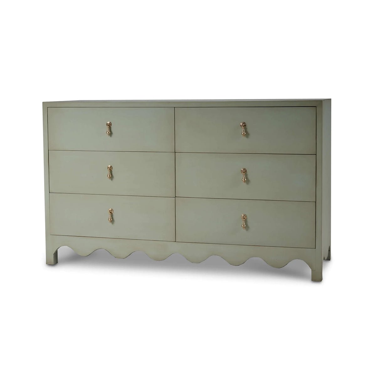 Vintage Fennel Green Dresser – Elegant Storage with Timeless Charm – EGA HOME