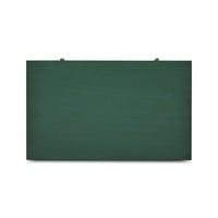 Top view of vintage green bedside chest.