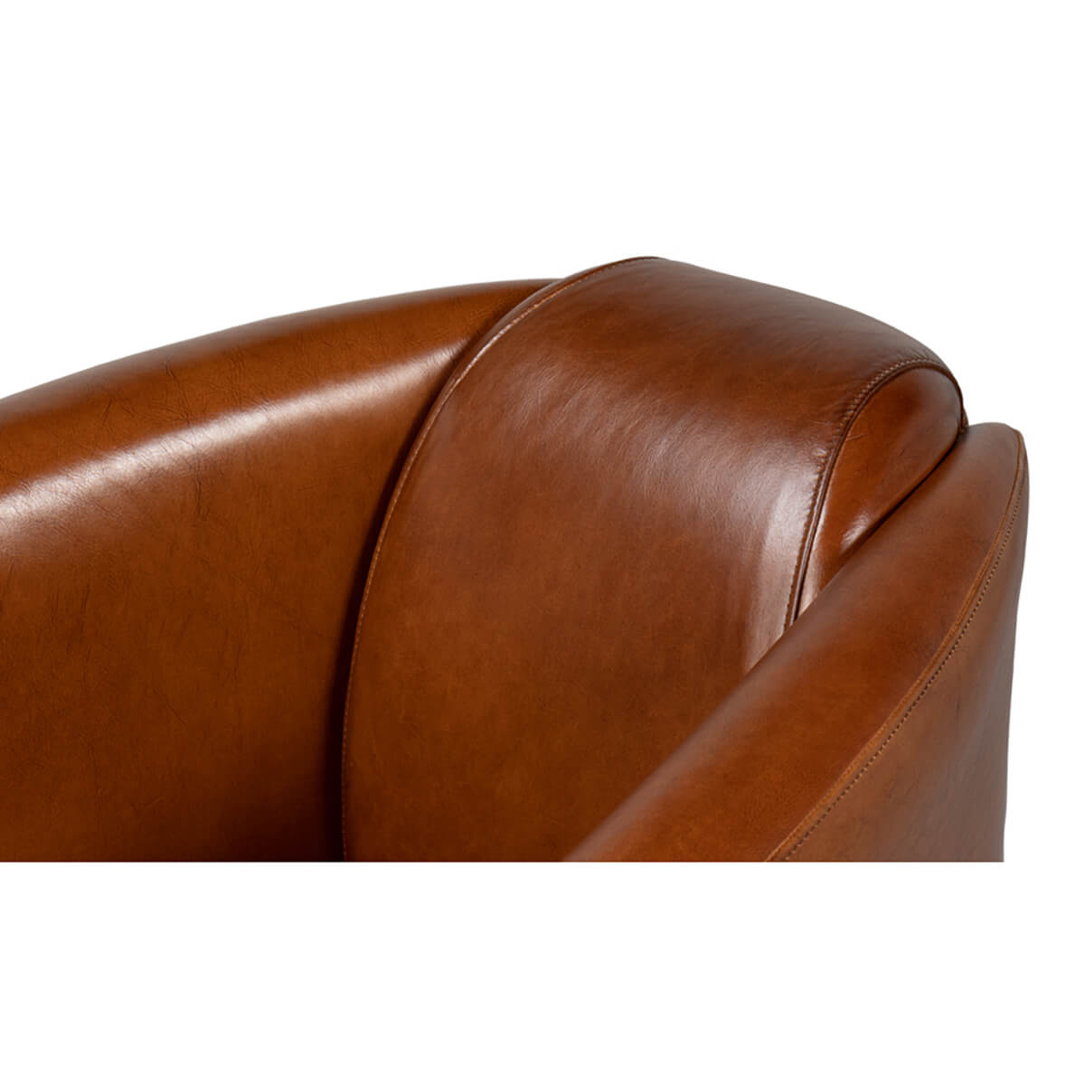 Close-up of chair's backrest and arm.