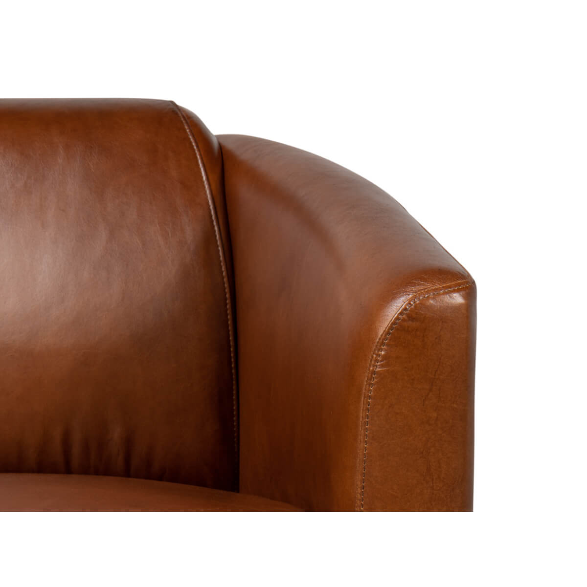 Close-up of chair's arm detail.