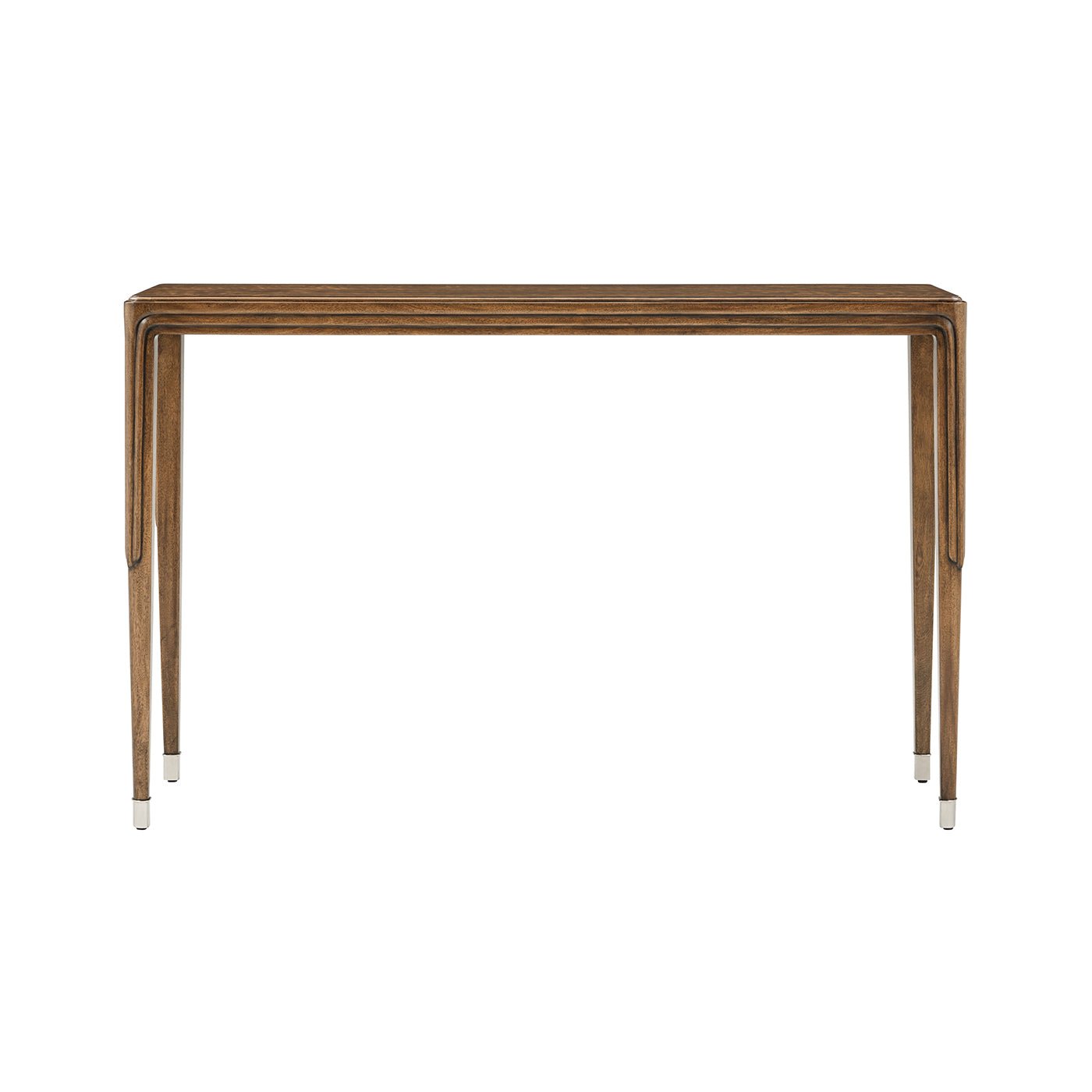 Front view of art deco console table.