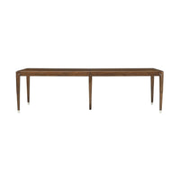 Front view of walnut art deco dining table.