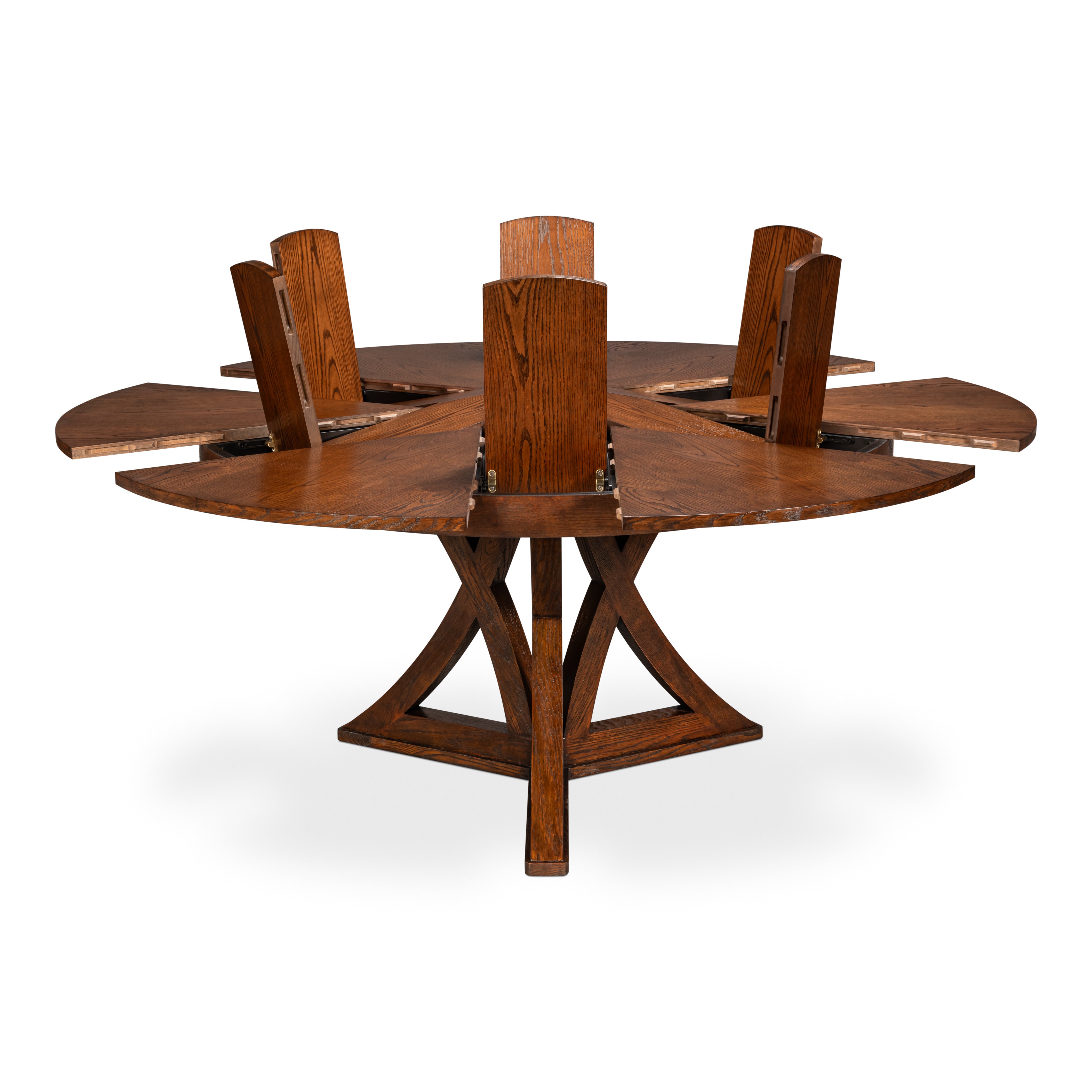 Warm Brown Oak Expanding Jupe Dining Table - 71" - additional view