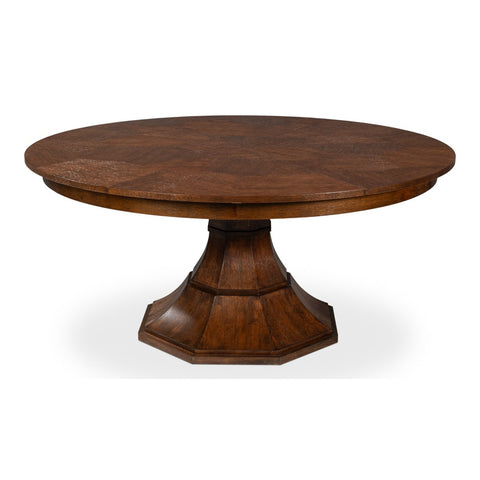 Warm Brown Oak Expanding Jupe Dining Table - 85 1/2"