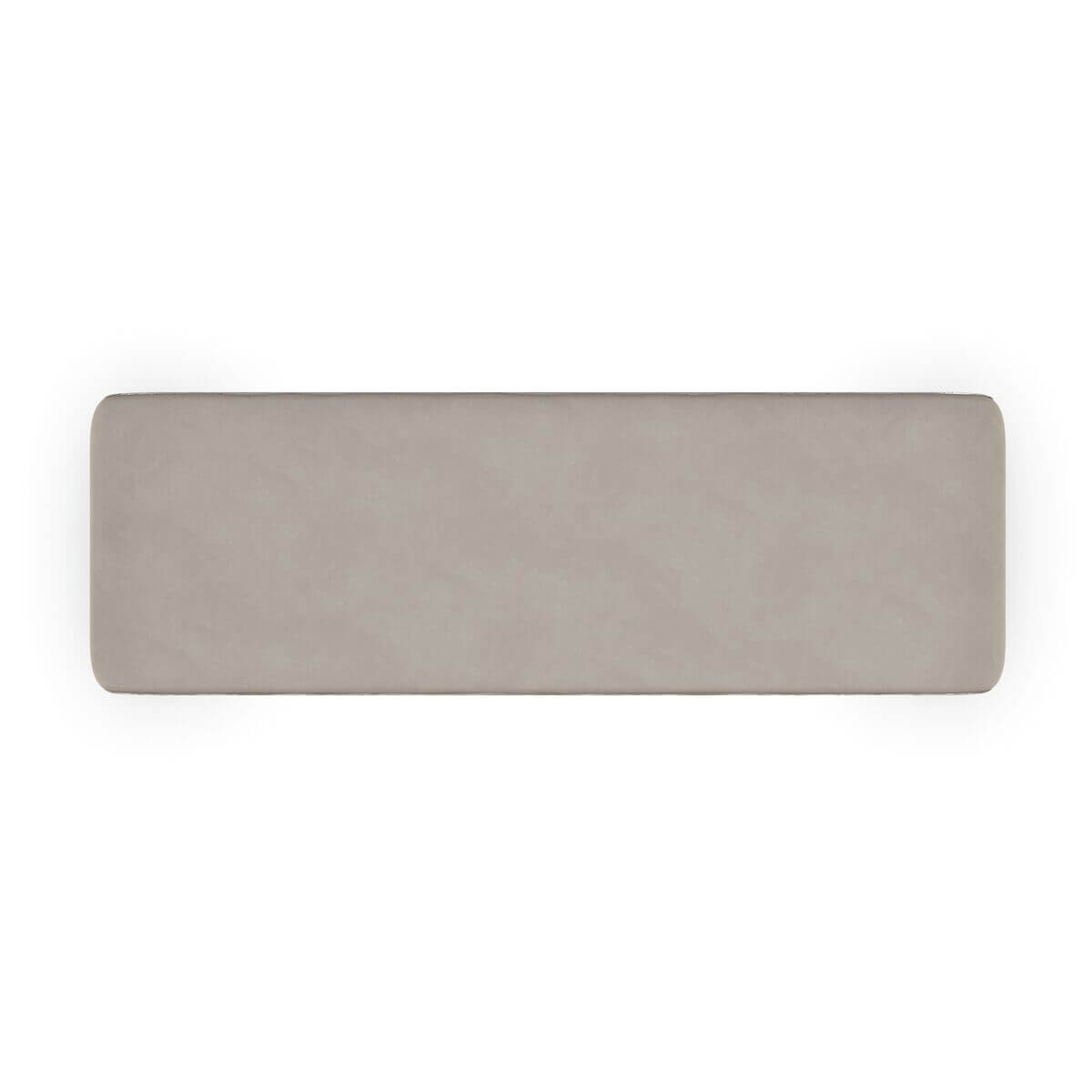 Top view of waterfall velvet bench, smooth surface.