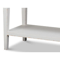 White Glass-Front Display Cabinet with Six Shelves - additional view