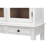 White Glass-Front Display Cabinet with Six Shelves - additional view