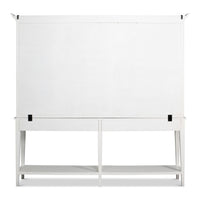 White Glass-Front Display Cabinet with Six Shelves - additional view