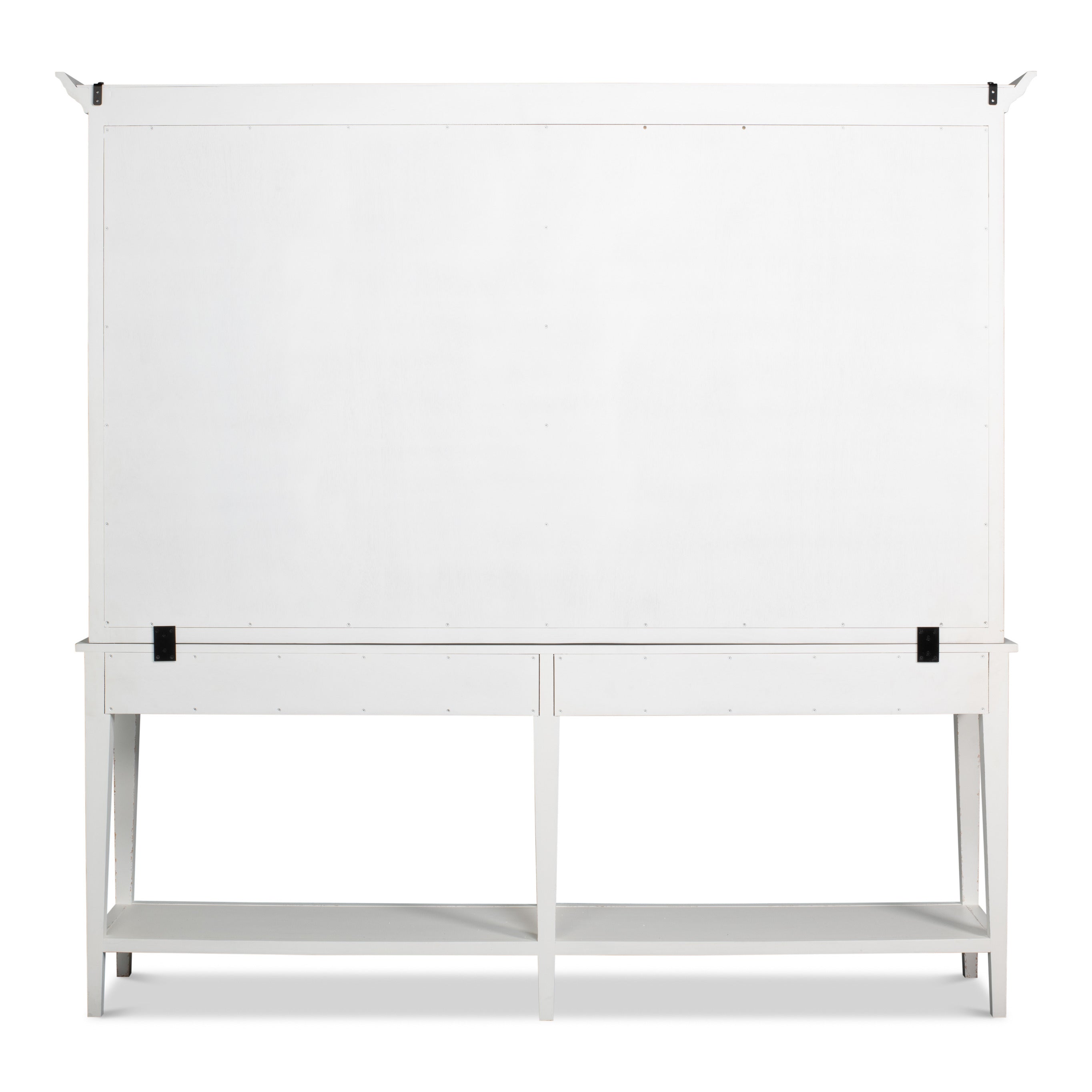 White Glass-Front Display Cabinet with Six Shelves - additional view