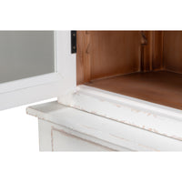 White Glass-Front Display Cabinet with Six Shelves - additional view
