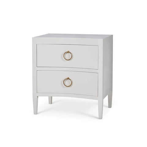 White Linen Modern Nightstand