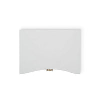 Top view of modern nightstand, sleek surface.