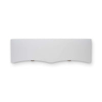 White linen modern dresser, top view.