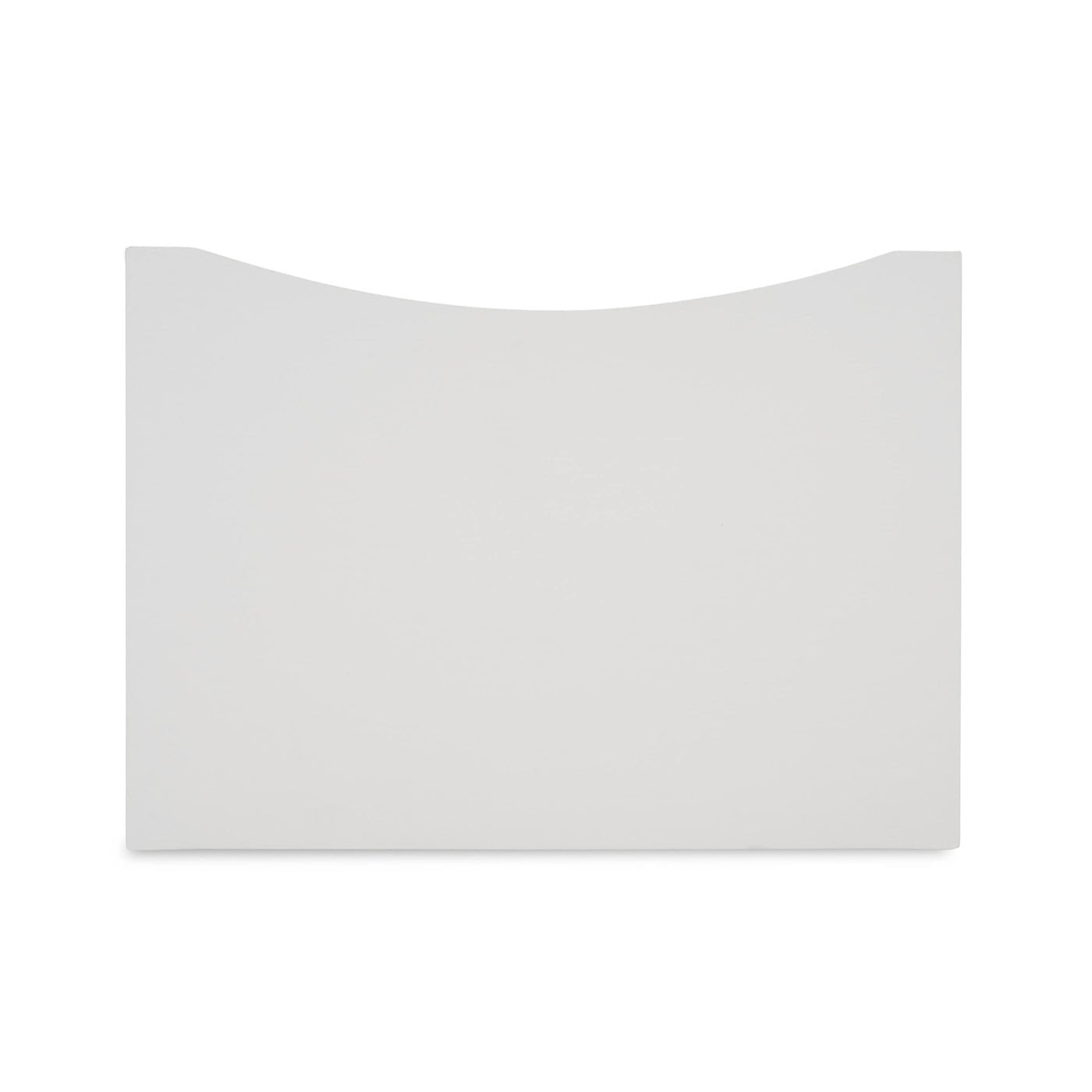 Top view outline of white linen wrapped nightstand.