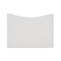 Top view outline of white linen wrapped nightstand.