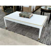 White Mid Century Coffee Table - English Georgian America