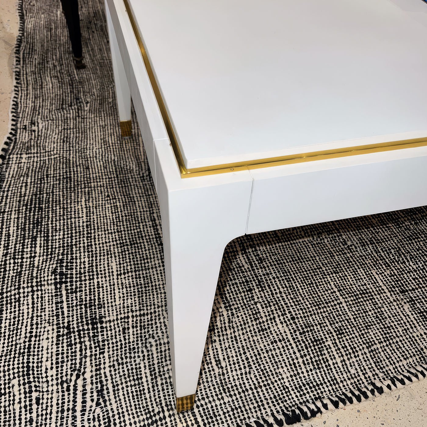 White Mid Century Coffee Table - English Georgian America