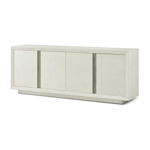 White Organic Modern Media Cabinet