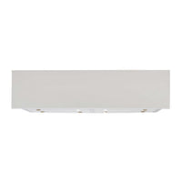 Top view of white antique dresser surface.
