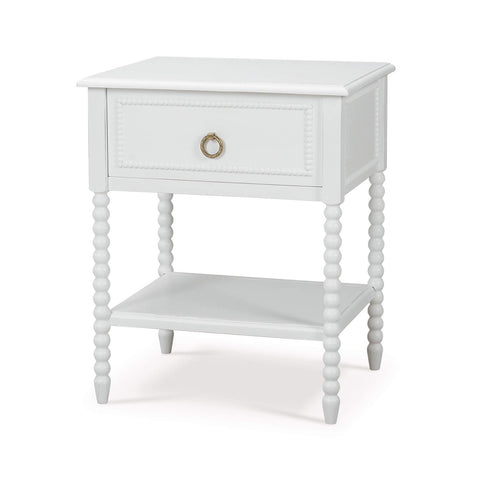 White Painted Antique Nightstand