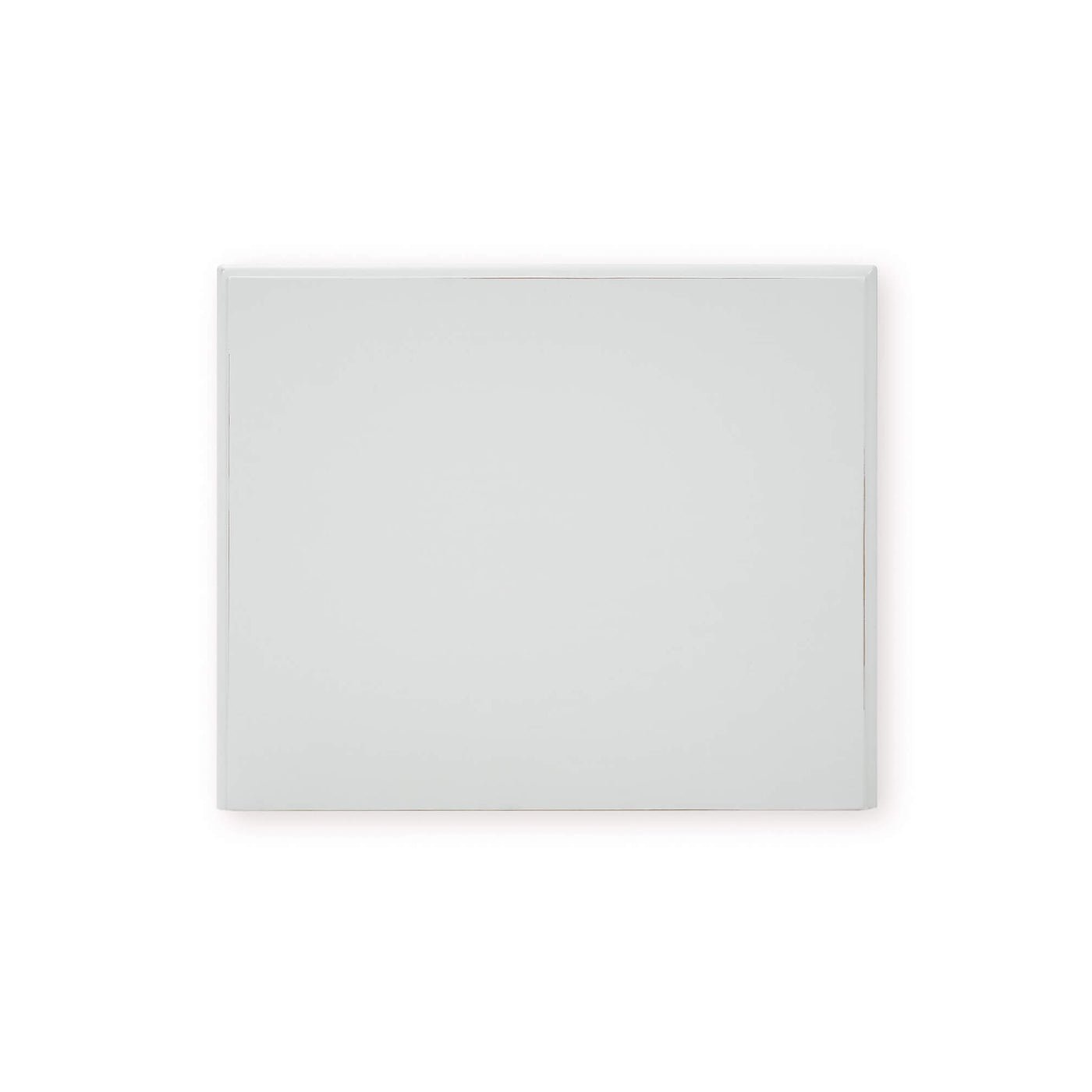 White nightstand top view, smooth surface, minimalist design.