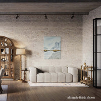 Living room decor with bar cart, alternate finish displayed.