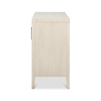 Modern side cabinet, side view, streamlined design.